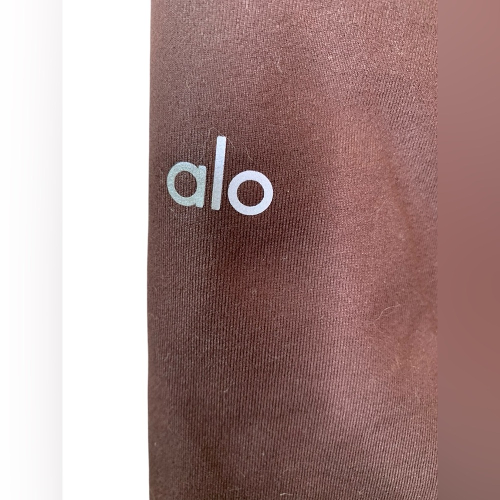 Alo Yoga Brown Goddess Leggings Size Small Smoothing Sweat Wicking Workout Gym - Picture 8 of 10